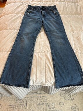 Gap High-Rise Dark Blue Flare Jeans - Women's